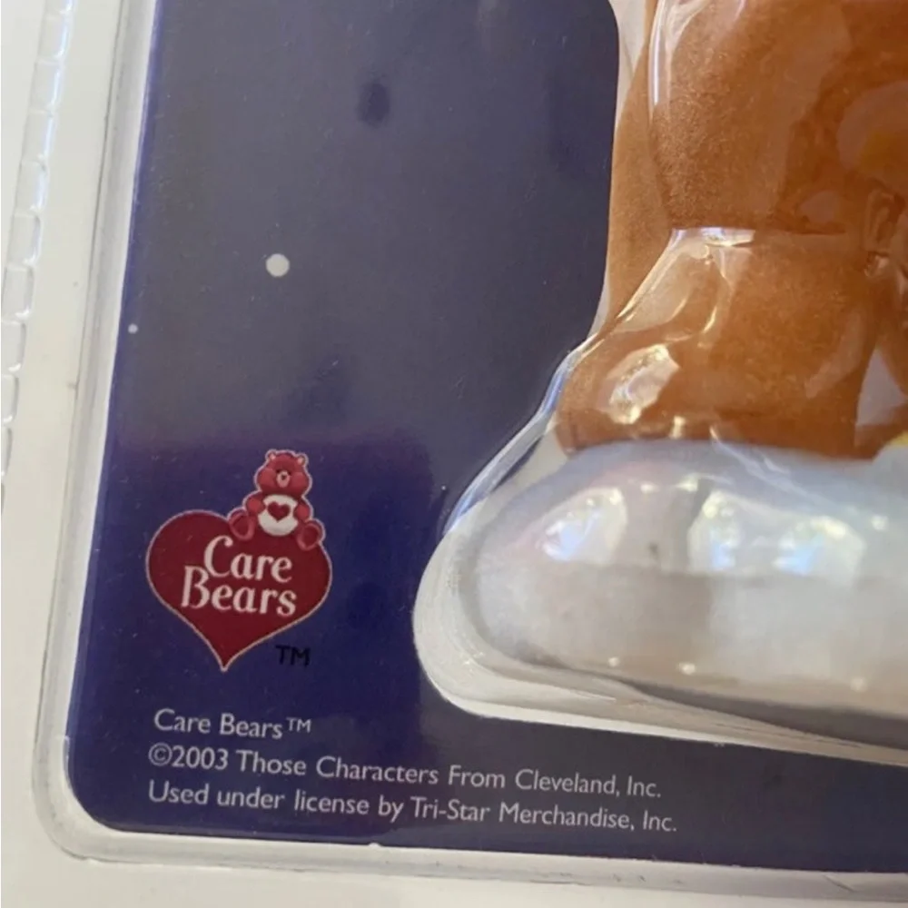 Care Bears Vintage Tenderheart Wobbling Head Fuzzy Bobblehead 2003 NIB